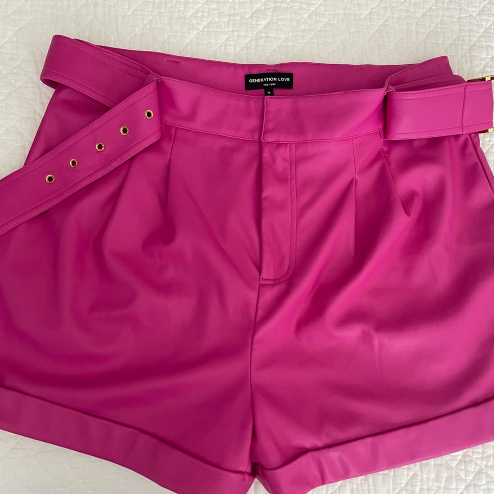 Generation Love Milo Vegan Leather shorts